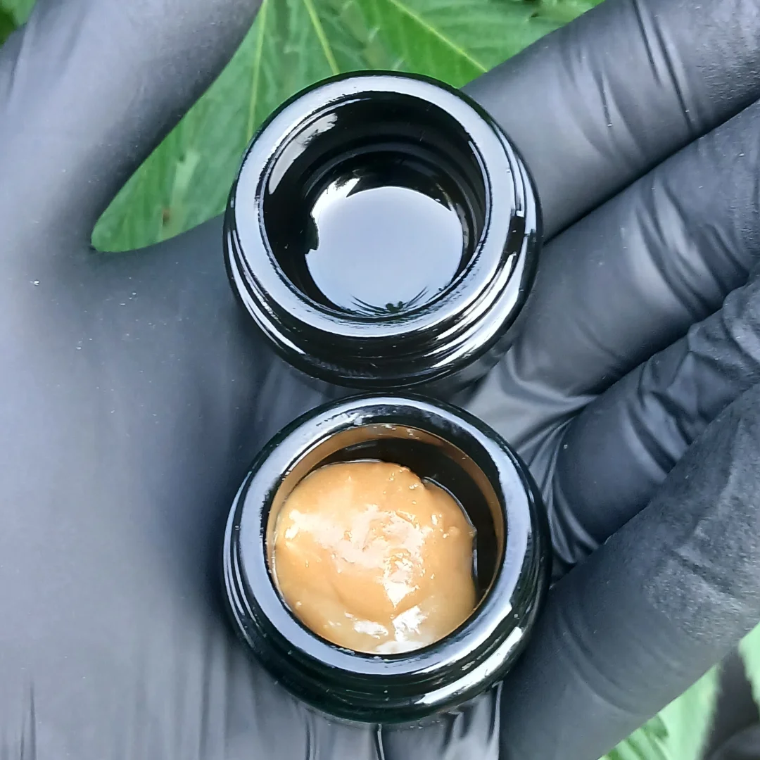 uv glass 5ml concentrate jars | black miron style (10–1000 pack)